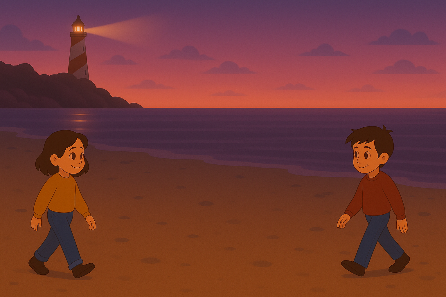 Gentle, hopeful scene