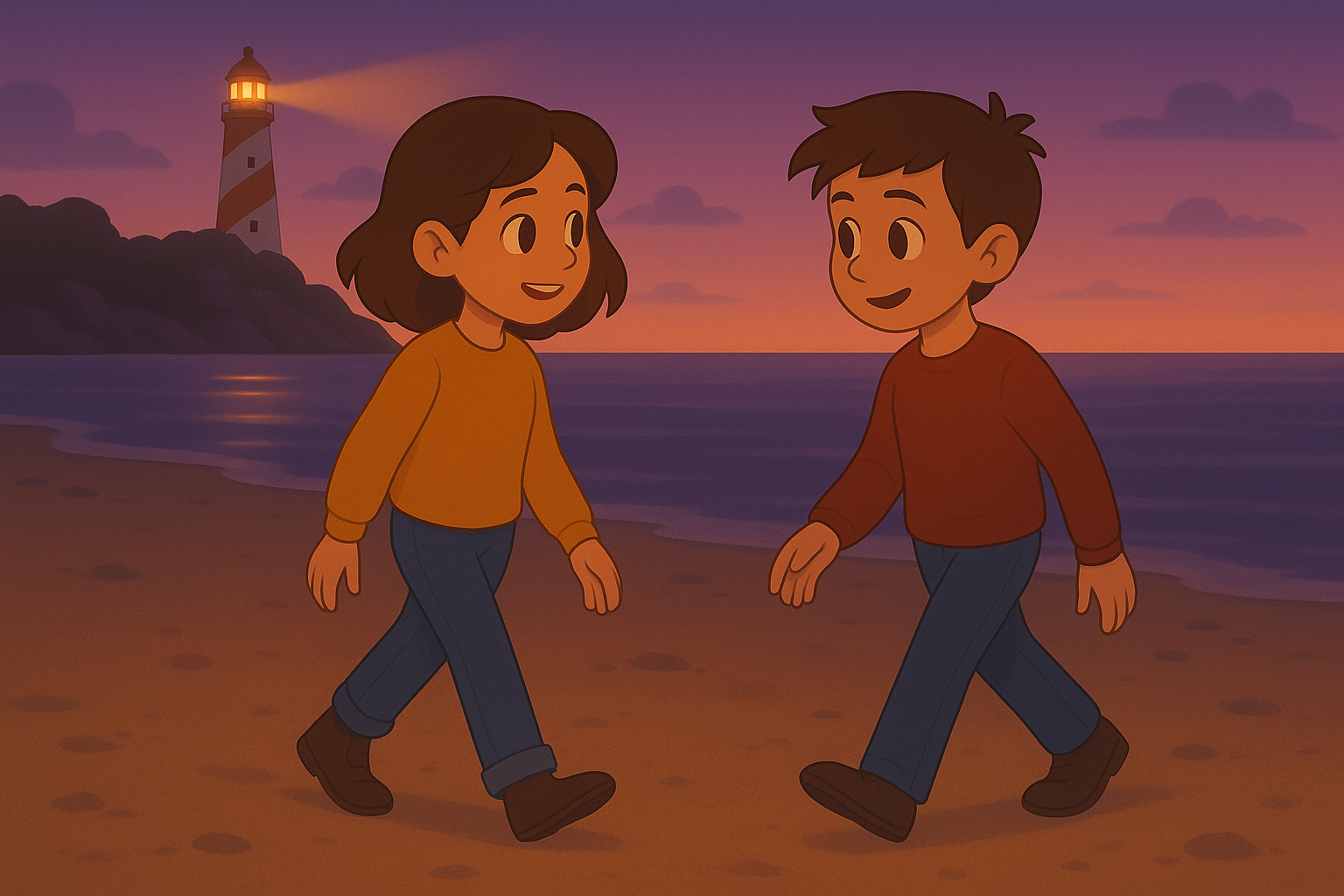 Gentle, hopeful scene
